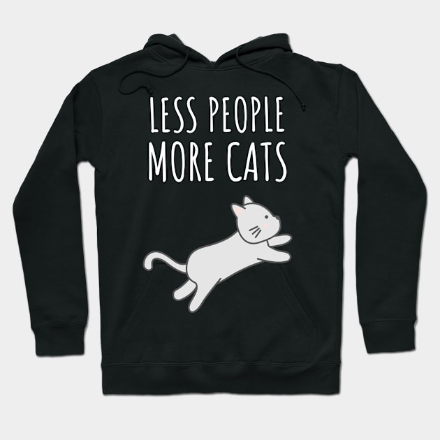 Less People More Cats Hoodie by juinwonderland 41